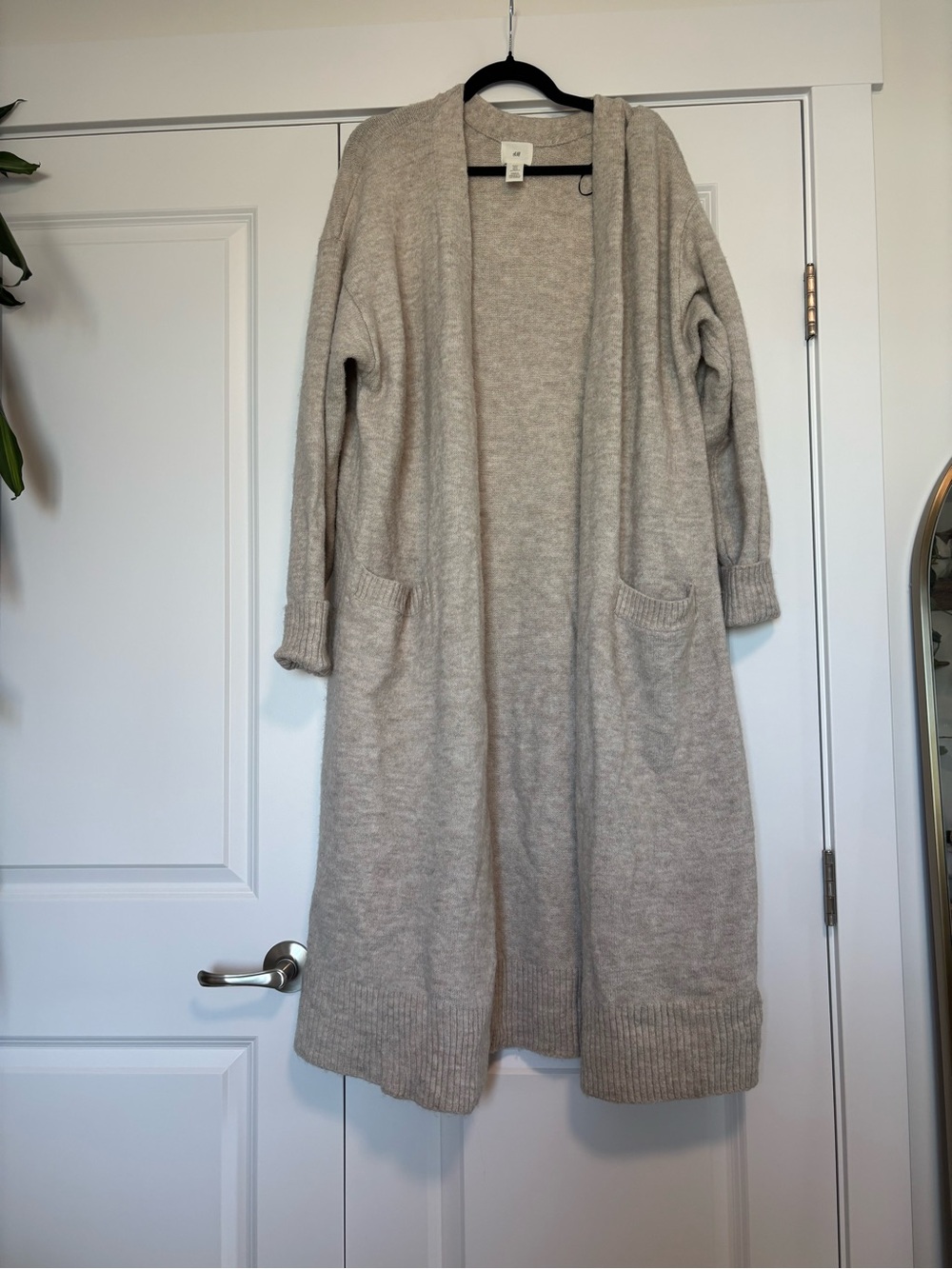 H&M open-front long knit cardigan